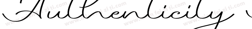 Authenticity Regular字体转换